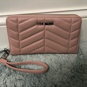 Steve Madden Zip Around Wallet Blush